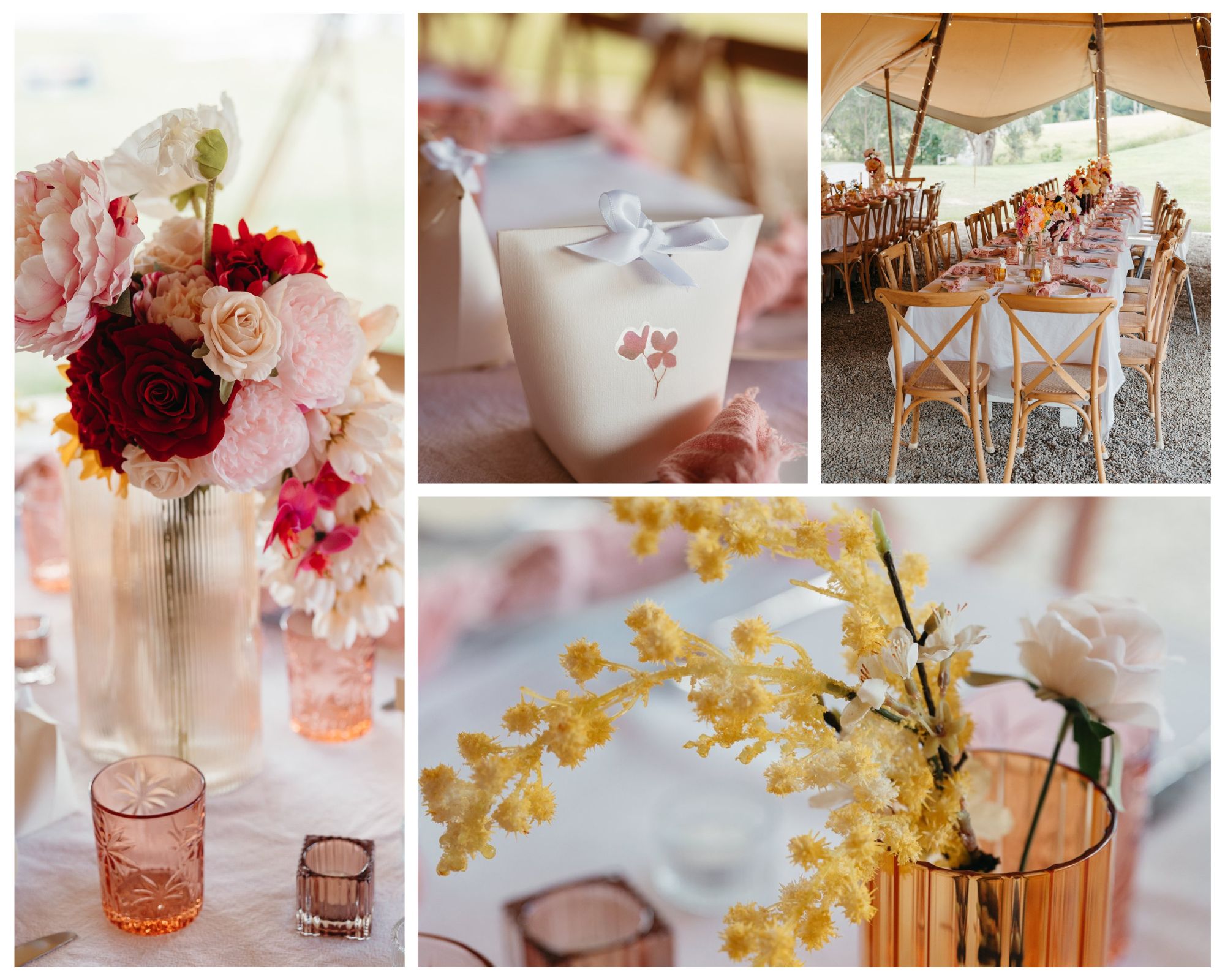 Beautiful tipi wedding bright spring florals